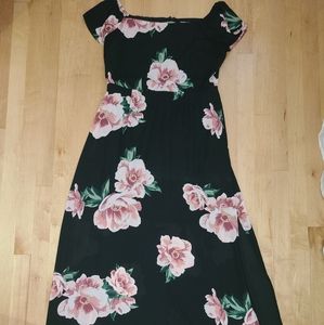 Black Floral Maxi Dress